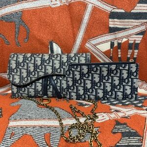Dior Small Saddle Pouch with Chain